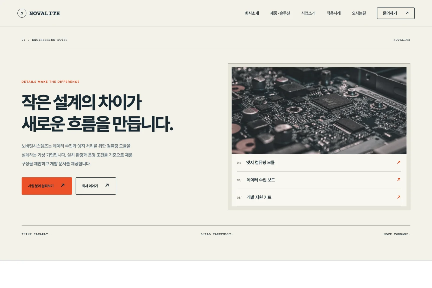 기업형 01E 모듈형 테크 에디토리얼 PC 실제 미리보기