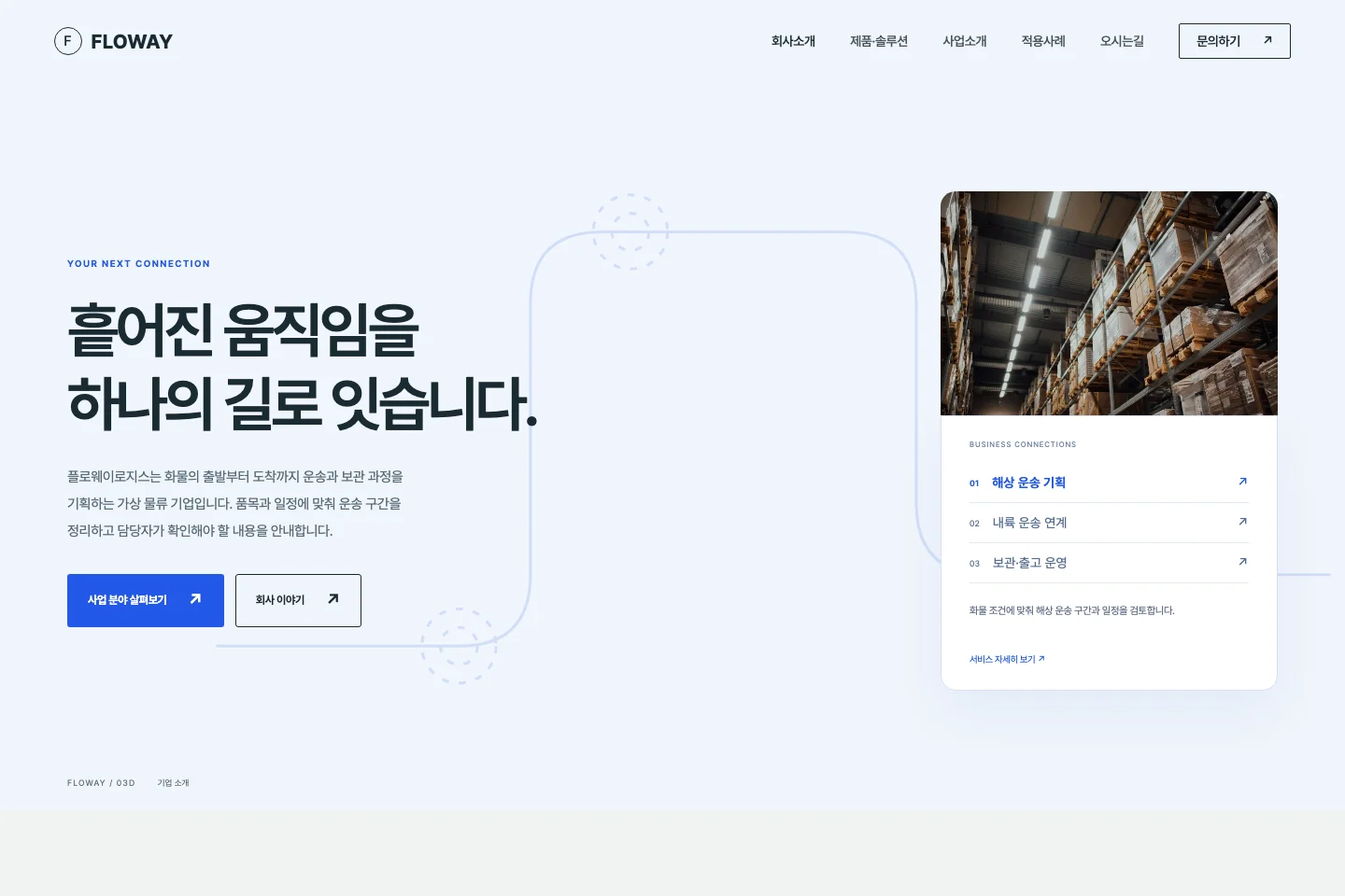 기업형 03D 서비스 루트 인터랙션 PC 실제 미리보기